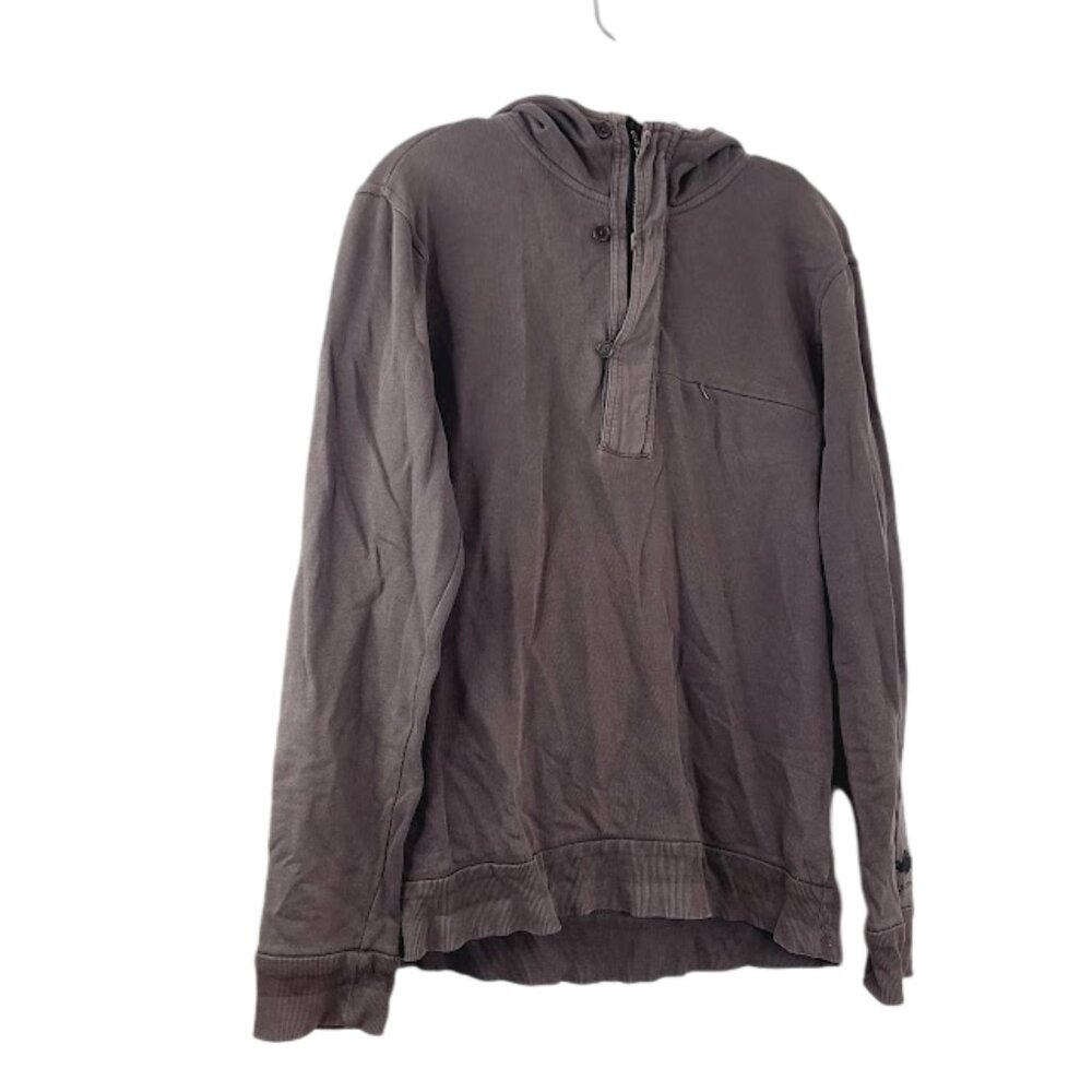 Armani Exchange Women's Brown Casual 1/4 Button Pullover Hoodie Size M
